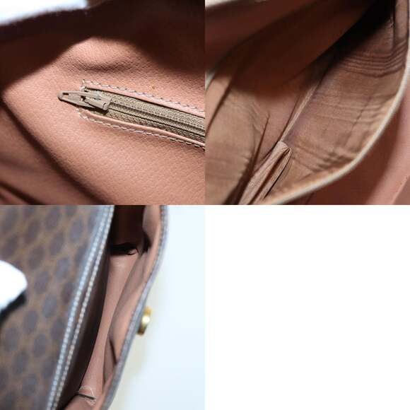 CELINE Macadam Canvas Hand Bag Pvc Leather Brown Gold - Picture 13 of 13